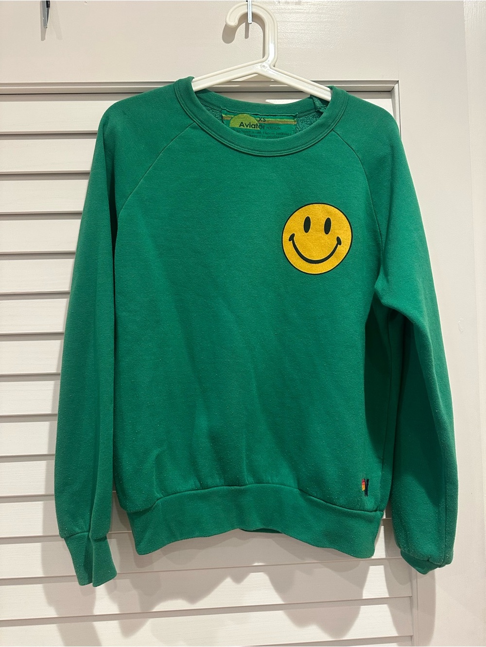 AVIATOR NATION GREEN HAPPY FACE SET XS